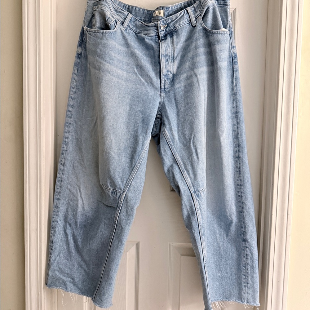 Light Wash Barrel Jeans